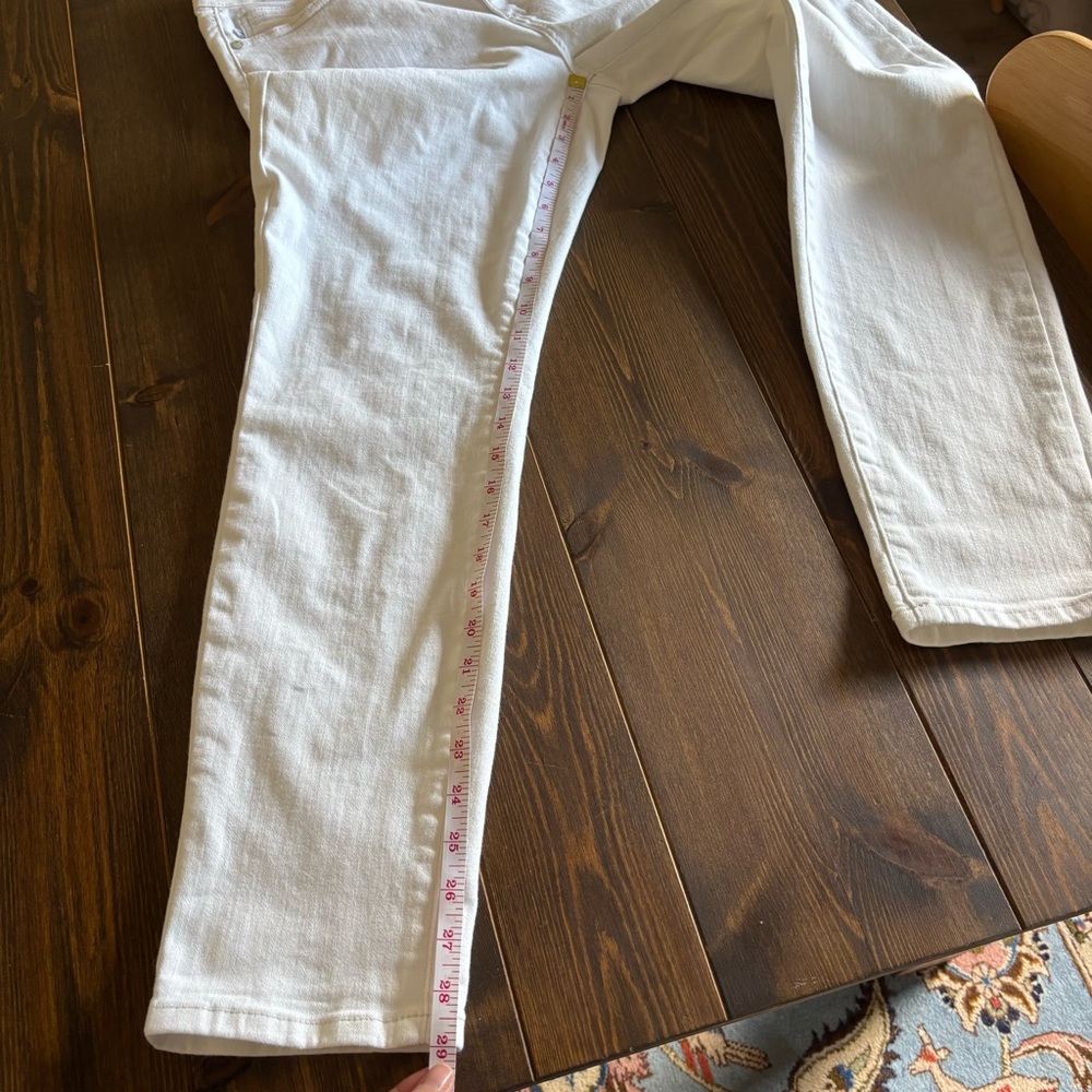 Judy Blue White Double Cuff Boyfriend Jeans Size 29, High Rise Comfort Stretch - Picture 14 of 16
